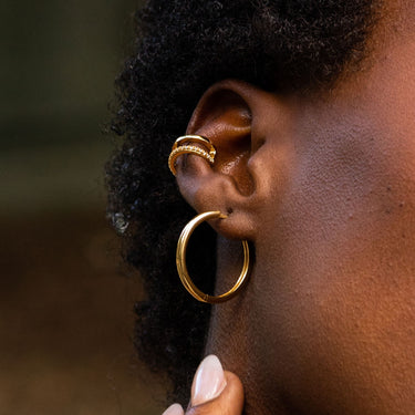 Double Band Ear Cuff | Silver & Gold Ear Wrap Earring for Non-Pierced Ears | Scream Pretty