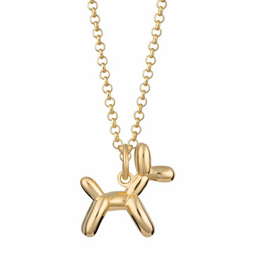 Balloon Dog Necklace |Women's Pendant Necklaces in Silver & Gold by Scream Pretty
