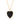 Black Heart Necklace with Slider Clasp Gold Plated Necklace by Scream Pretty
