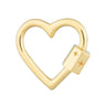 Heart Carabiner Charm Lock Gold Plated Charm Lock by Scream Pretty