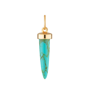 Turquoise Spike Charm Gold Plated Charm by Scream Pretty