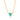 Turquoise Trinity Necklace with Slider Clasp Gold Plated Necklace by Scream Pretty
