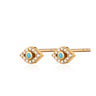 Gold Evil Eye Stud Earrings | Stud Earrings with Evil Eye Symbol