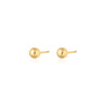 Ball Stud Earrings (3mm) Gold Plated Earrings by Scream Pretty