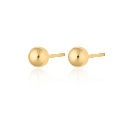 Ball Stud Earrings (5mm) Gold Plated Earrings by Scream Pretty