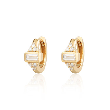 Audrey Huggie Earrings Gold Plated Earrings by Scream Pretty