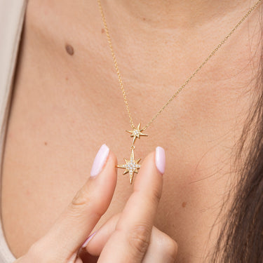 Art Deco Star Pendant Necklace | Silver & Gold Star Necklaces for Women by Scream Pretty x Hannah Martin