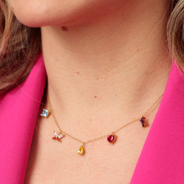Fun Bo Necklace | Multi-Coloured Gemstone Necklace | Scream Pretty x Hannah Martin