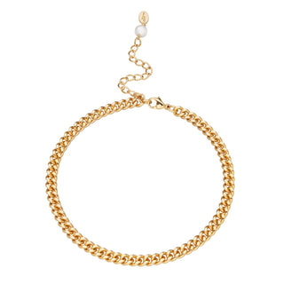 Hannah Martin Curb Chain Anklet Gold Plated Anklet by Scream Pretty