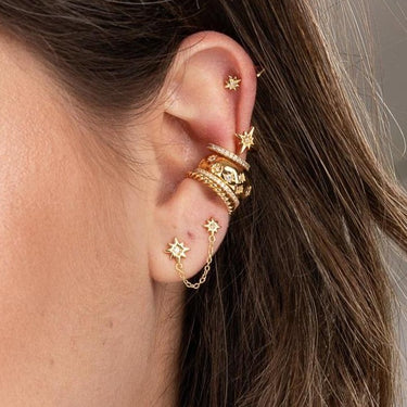 Hannah Martin Chained Star Studs  Single Earring by Scream Pretty
