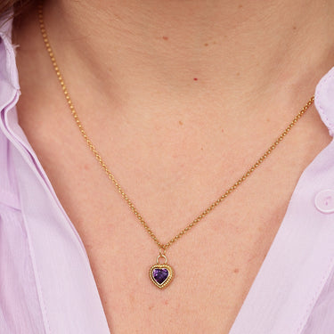 Violet Purple Heart Pendant Necklace | Women's Pendant Necklaces by Scream Pretty x Hannah Martin