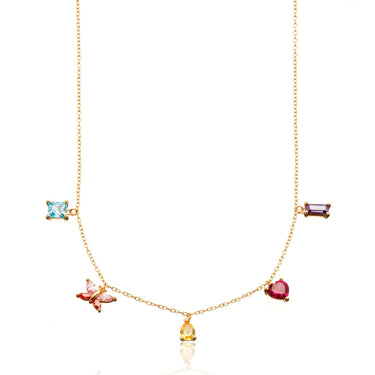 Fun Bo Necklace | Multi-Coloured Gemstone Necklace | Scream Pretty x Hannah Martin