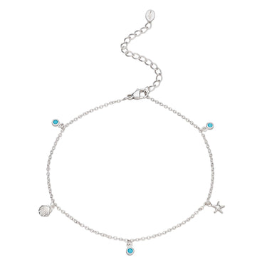 Hannah Martin Seaside Anklet Silver Plated Anklet by Scream Pretty