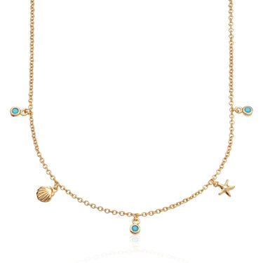 Seaside Necklace | Turquoise & Shell Chain Necklace | Scream Pretty x Hannah Martin