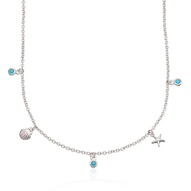 Seaside Necklace | Turquoise & Shell Chain Necklace | Scream Pretty x Hannah Martin