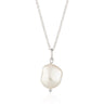 Hannah Martin Baroque Pearl Necklace with Slider Clasp Silver Plated Necklace by Scream Pretty