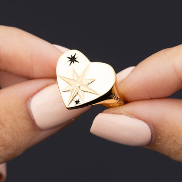 Heart Compass Ring | Silver & Gold Compass Ring by Scream Pretty