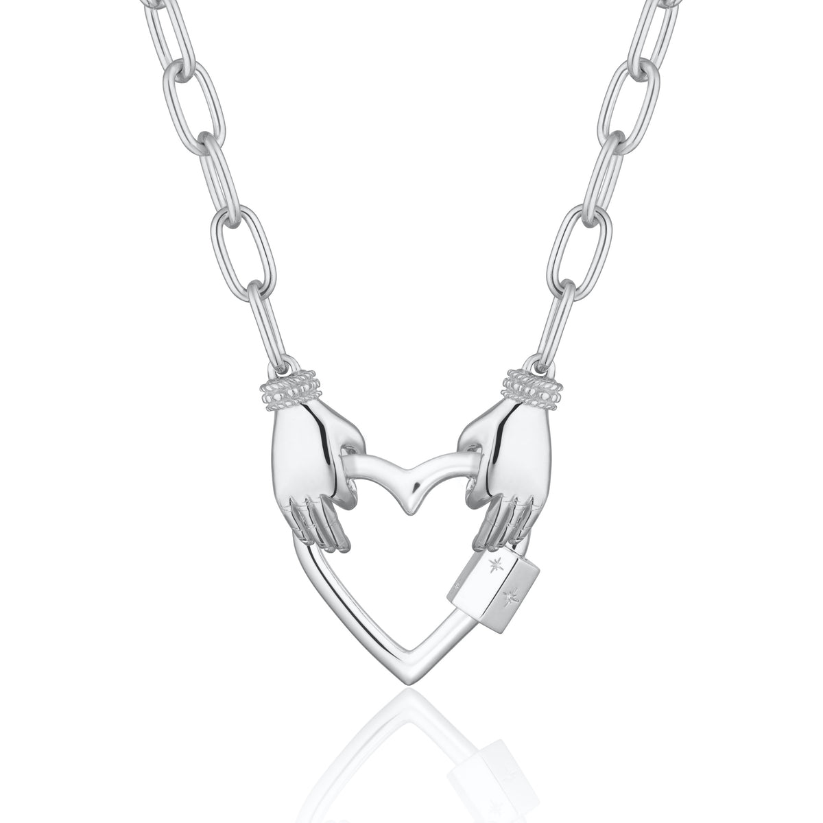 Heart in My Hands Carabiner Necklace