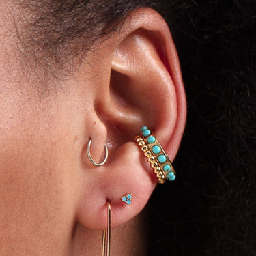 Turquoise Trinity Stud Earrings  Earrings by Scream Pretty