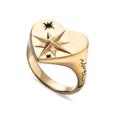 Heart Compass Ring | Silver & Gold Compass Ring by Scream Pretty