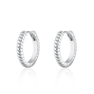 Large Twist Huggie Hoop Earrings | Medium Hoop Earrings in Silver & Gold | Scream Pretty