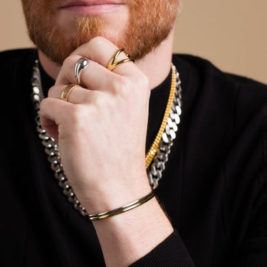 Mixed Metal Bangle | Silver & Gold Bangle Bracelet | Scream Pretty