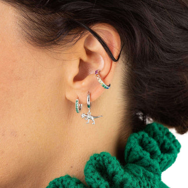 T-Rex Dinosaur Hoop Earrings | Dinosaur Drop Hoop Earrings | Scream Pretty