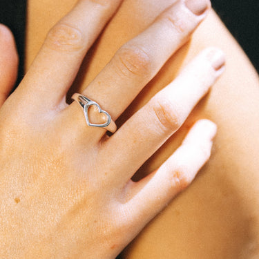 Open Heart Ring | Women's Silver & Gold Heart Rings by Scream Pretty