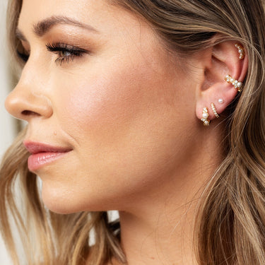 Pearl Ear Cuff | Silver & Gold Ear Cuff Earring for Non-Pierced Ears | Scream Pretty x Hannah Martin