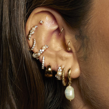 Pearl Ear Cuff | Silver & Gold Ear Cuff Earring for Non-Pierced Ears | Scream Pretty x Hannah Martin