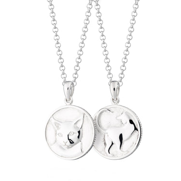 Cat Heads and Tails Pendant Necklace | Coin Pendant Necklaces for Women | Scream Pretty