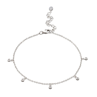 Anklet with Sparkle Drops | Ankle Chain Silver & Gold | Scream Pretty