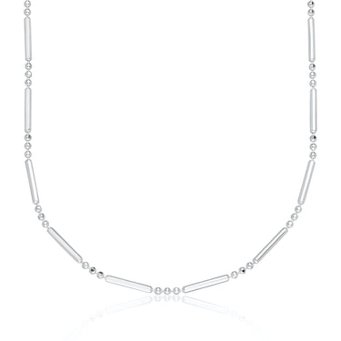 Bamboo Chain Choker Sterling Silver Necklace by Scream Pretty