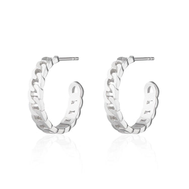 Chain Reaction Hoop Stud Earrings Sterling Silver Earrings by Scream Pretty