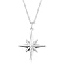 Large Faceted Starburst Necklace with Slider Clasp Silver Necklace by Scream Pretty