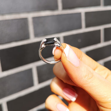 Fede Ring with Black Stone  Ring by Scream Pretty