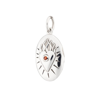Flaming Heart Locket Charm | Love Charms for Charm Bracelet or Necklace | Scream Pretty