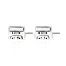 Silver Mix Tape Stud Earrings | Cassette Tape Studs