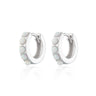 Opal Huggie Earrings | Small Hoop Earrings for women by Scream Pretty 