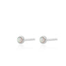 Opal Teeny Stud Earrings Sterling Silver earrings by Scream Pretty