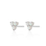 Opal Trinity Stud Earrings Sterling Silver Earrings by Scream Pretty