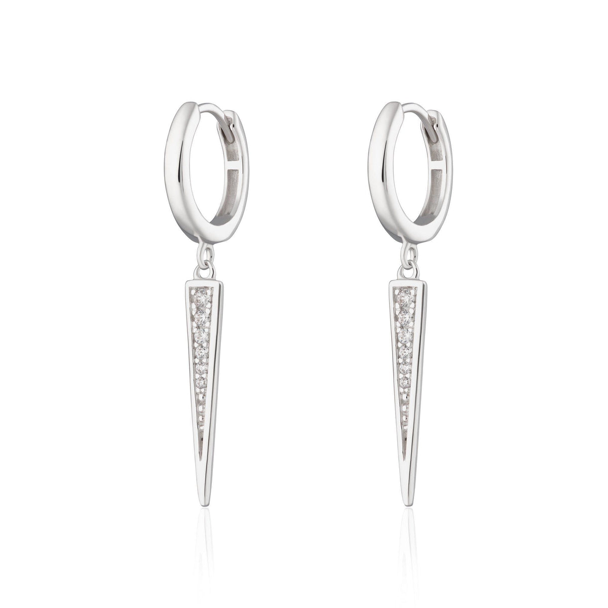 Sparkling Spike Hoop Earrings
