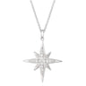 Large Sparkling Starburst Necklace with Slider Clasp Silver Necklace by Scream Pretty