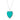Turquoise Heart Necklace with Slider Clasp Silver Necklace by Scream Pretty