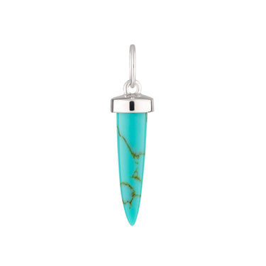 Turquoise Spike Charm Silver Charm by Scream Pretty