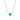 Turquoise Trinity Necklace with Slider Clasp Silver Plated Necklace by Scream Pretty