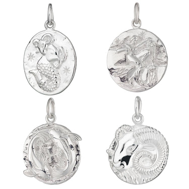 Silver Zodiac Charm |Horoscope Charms for Charm Bracelet or Necklace | Scream Pretty