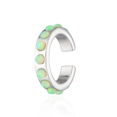 Lime Green Opal Ear Cuff | Silver & Gold Ear Wrap Earring for Non-Pierced Ears | Scream Pretty