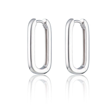 Oval Hoop Earrings | Silver & Gold Medium Hoop Earrings | Scream Pretty