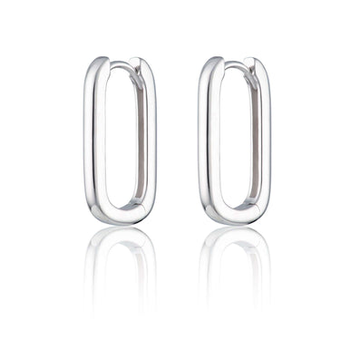 Oval Hoop Earrings Sterling Silver earrings by Scream Pretty